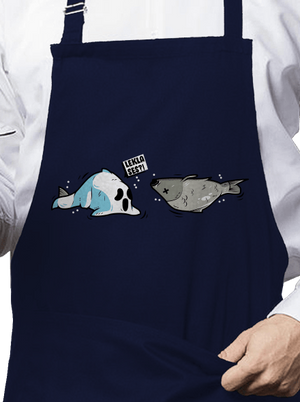 Leklá ryba zástěra Navy