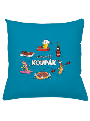 Český koupák polštář Blue Turquoise
