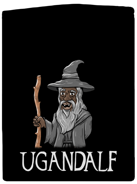 Ugandalf pánská mikina na zip Black
