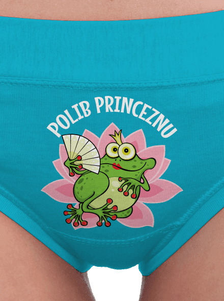 Polib princeznu a prince dámské kalhotky Turquoise