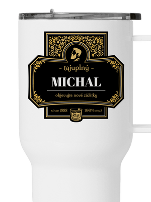 Alkoholová etiketa termohrnek White