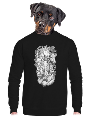 unisex mikina bez kapuce