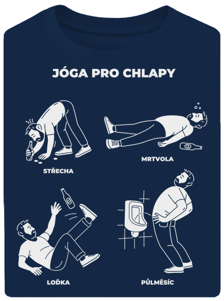 Jóga pro chlapy unisex tričko oversized Midnight Blue