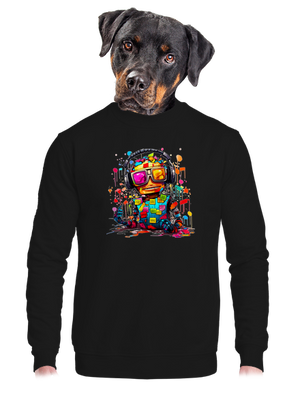 Workaholic robot unisex mikina bez kapuce Black