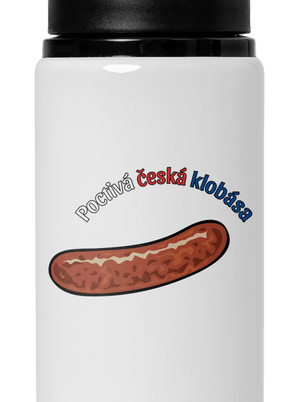 Poctivá buchta a klobása lahev na vodu White