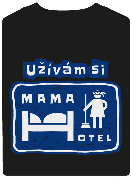 Mama Hotel unisex mikina bez kapuce Black