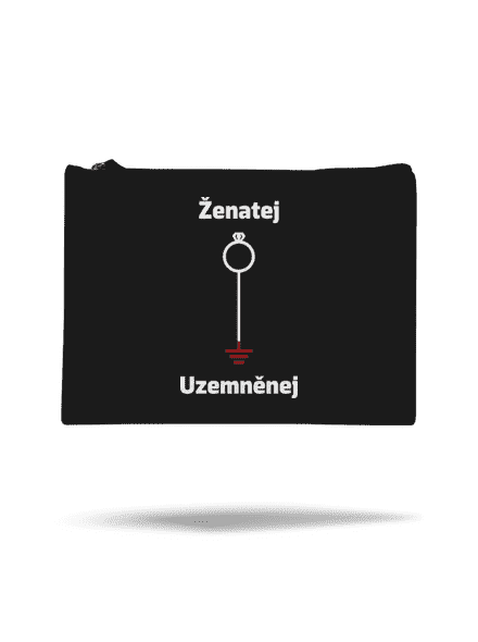 Ženatej a uzemněnej taštička Black