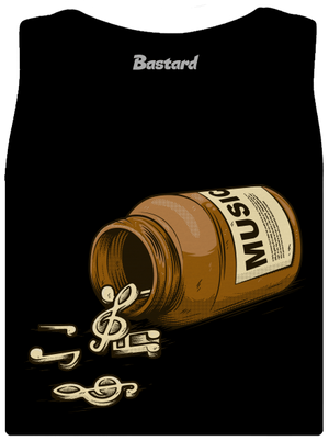 Music Pills dámské tílko klasické Black