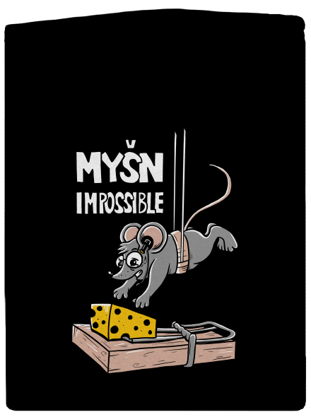 Myšn Impossible dámská mikina na zip Black
