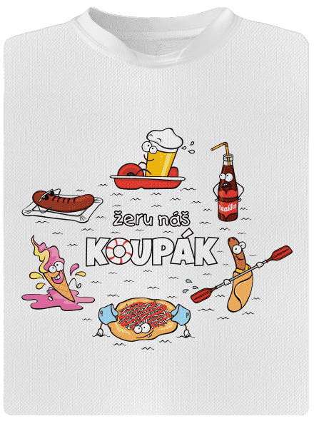 Český koupák dětské sportovní tričko White