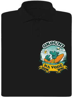 Okouni na vodě pánská polokošile Black