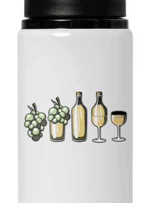 Evoluce bílého vína lahev na vodu White