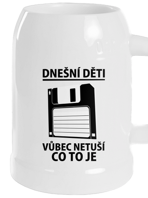 Disketa půllitr White