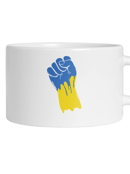 Ukrajina - Ruka hrnek makronka White