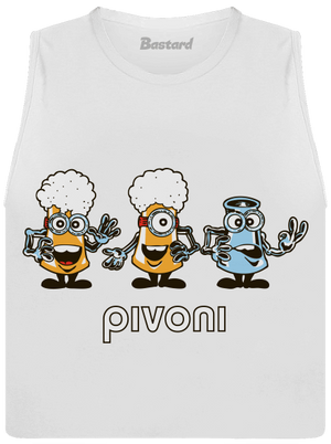 Pivoni dámské tílko volné White