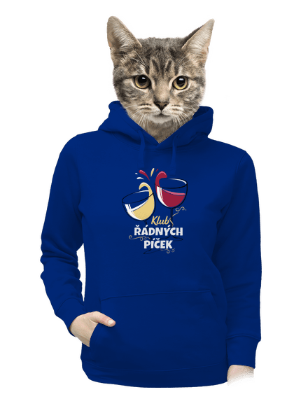 Klub řádných píček dámská mikina klokanka Royal Blue Mal