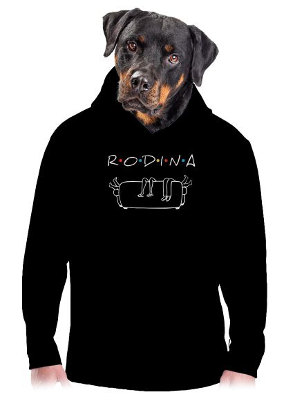 Rodina pánská mikina klokanka Black