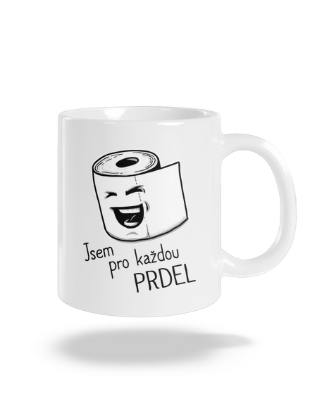 Prdel klasický hrnek White