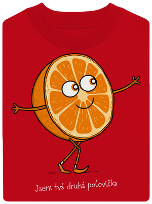 Druhá polovička unisex mikina bez kapuce Red