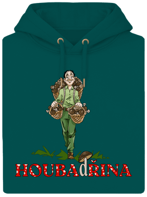 Houbadřina unisex mikina premium Emerald Green