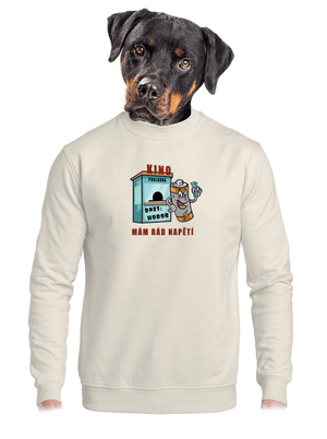 unisex mikina bez kapuce