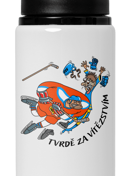 Tvrdě za vítězstvím lahev na vodu White