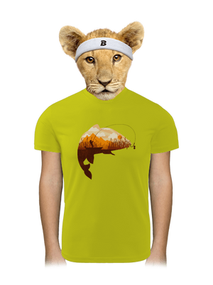 Kapitální úlovek dětské sportovní tričko Neon Yellow