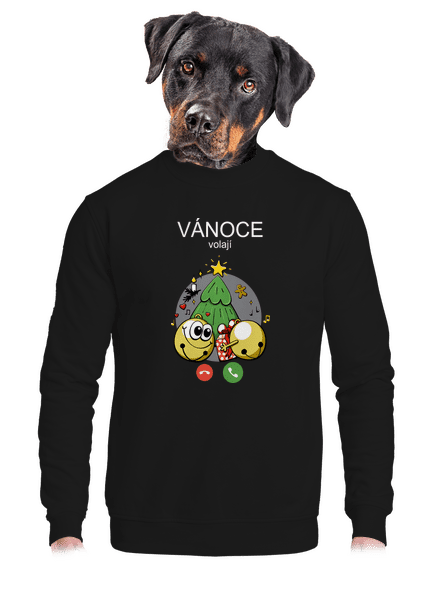 Vánoce volají unisex mikina bez kapuce Black