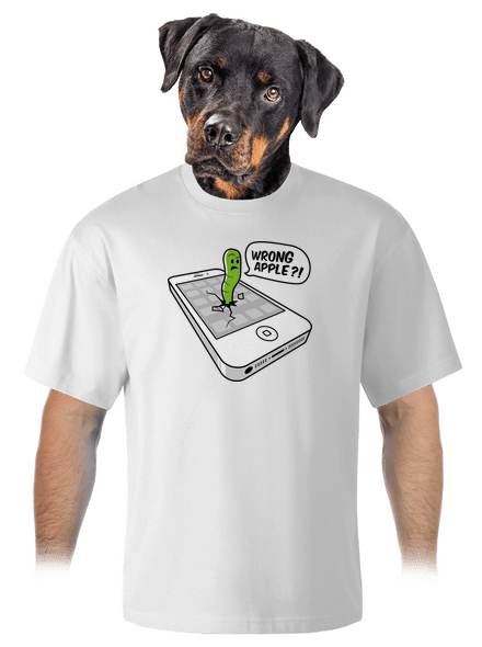 Wrong Apple unisex tričko oversized White
