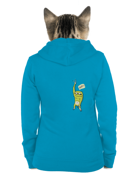 Lenochodík dámská mikina na zip Blue Atol
