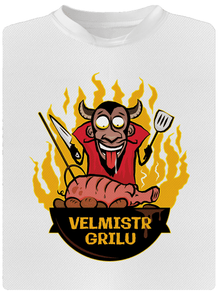 Velmistr grilu dětské sportovní tričko White