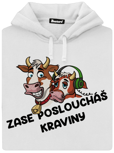 Posloucháš kraviny dámská mikina klokanka White