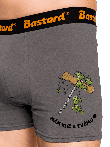 Otevři mé srdce boxerky Gray Melange