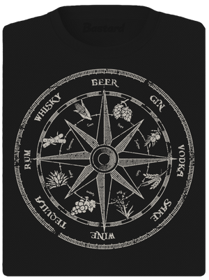 Alkoholický kompas dámské sportovní tričko Black