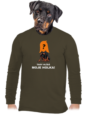 Tady hlídám já pánské dlouhý rukáv Urban Khaki