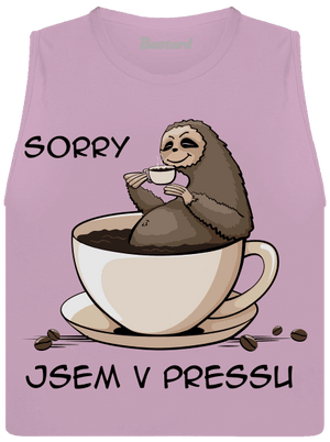 V pressu dámské tílko volné Lilac