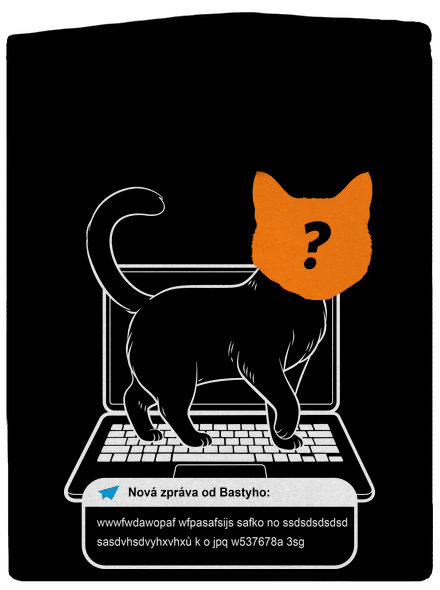 Kočka na klávesnici pánská mikina na zip Black