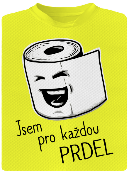 Prdel pánské sportovní tričko Neon Yellow