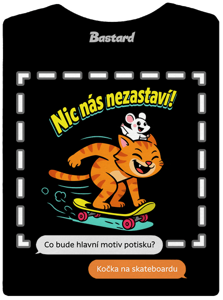 Vlastní AI obrázek dámské tričko s lemem Black