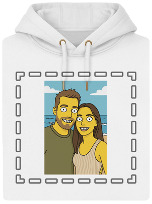 Simpsonovi z vlastní fotky unisex mikina premium Snowwhite