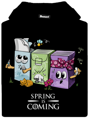 Spring is coming dětská mikina klokanka Black