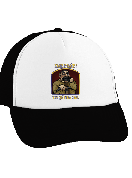 Zase práce? kšiltovka truckerka Black cap
