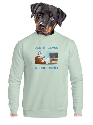 Ještě level unisex mikina bez kapuce Blush Mint