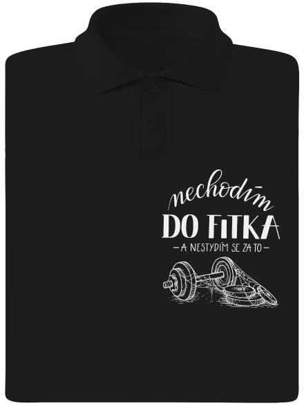 B12: Nechodim do fitka pánská polokošile Black