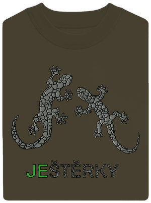 Ještěrky unisex mikina bez kapuce Urban Khaki