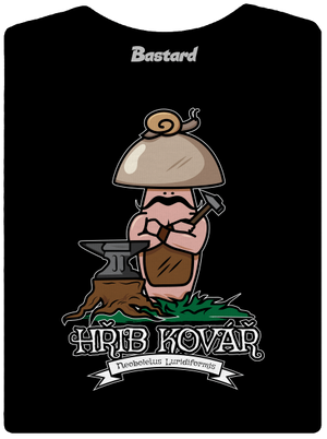 Hřib kovář dámské tričko s lemem Black