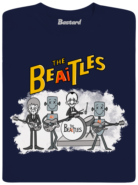 AI Beatles pánské dlouhý rukáv Navy