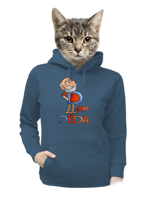 D jako děda dámská mikina klokanka Denim