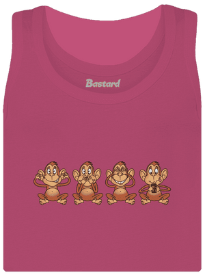 Opička s mobilem dámské tílko klasické Magenta