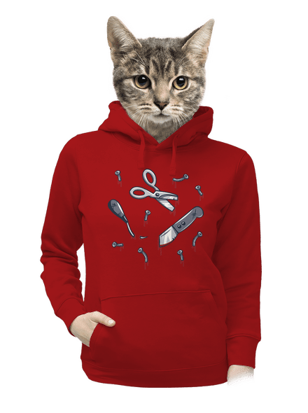 Halloween nářadí dámská mikina klokanka Red Mal